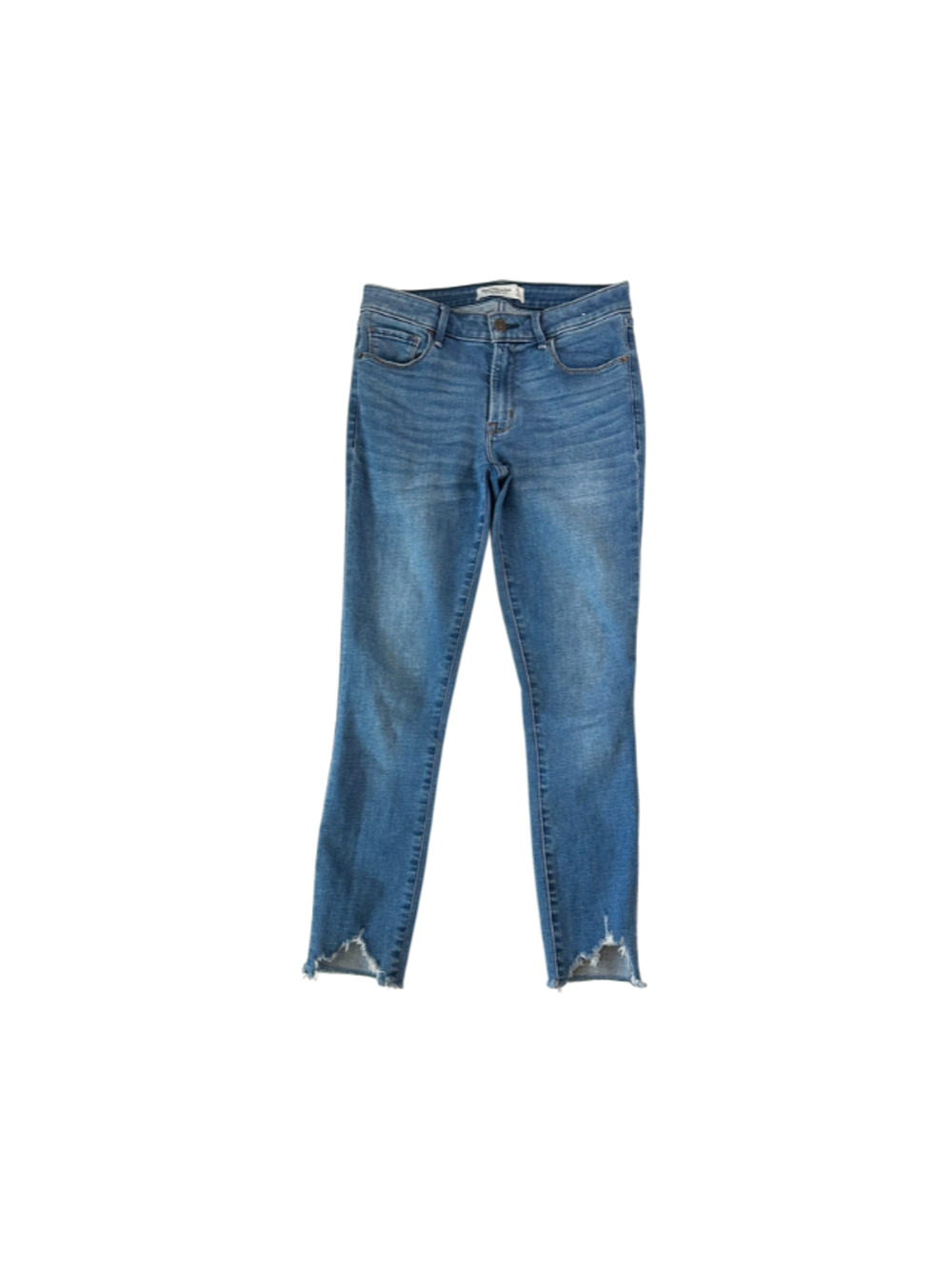 Abercrombie & Fitch Jeans The Super Skinny Ankle Distressed Denim Blue Women 4R
